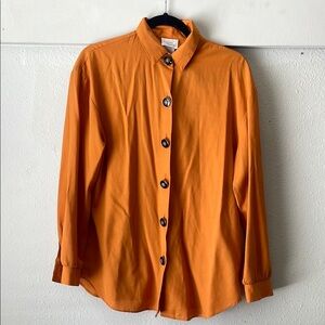 Vintage Bobbie Brooks mustard yellow long sleeve button down top